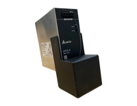 Delta LYTE II power supply unit in holder with detailed labeling, designed for reliable industrial applications.