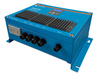 Left side profile of the Victron Skylla-IP65 12V 70A three-output charger with IP65-rated housing