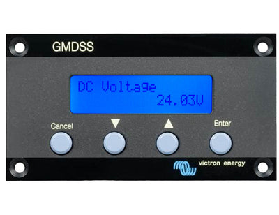 Victron VE.Net GMDSS Panel front view, remote alarm and monitoring display for Skylla-TG chargers