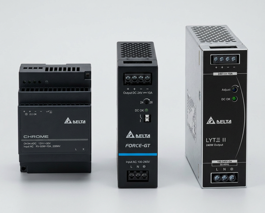 Delta DIN Rail Power Supplies Compared: Chrome vs. Lyte II vs. Force GT