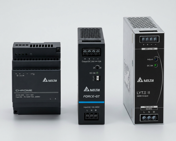 Delta DIN Rail Power Supplies Compared: Chrome vs. Lyte II vs. Force GT