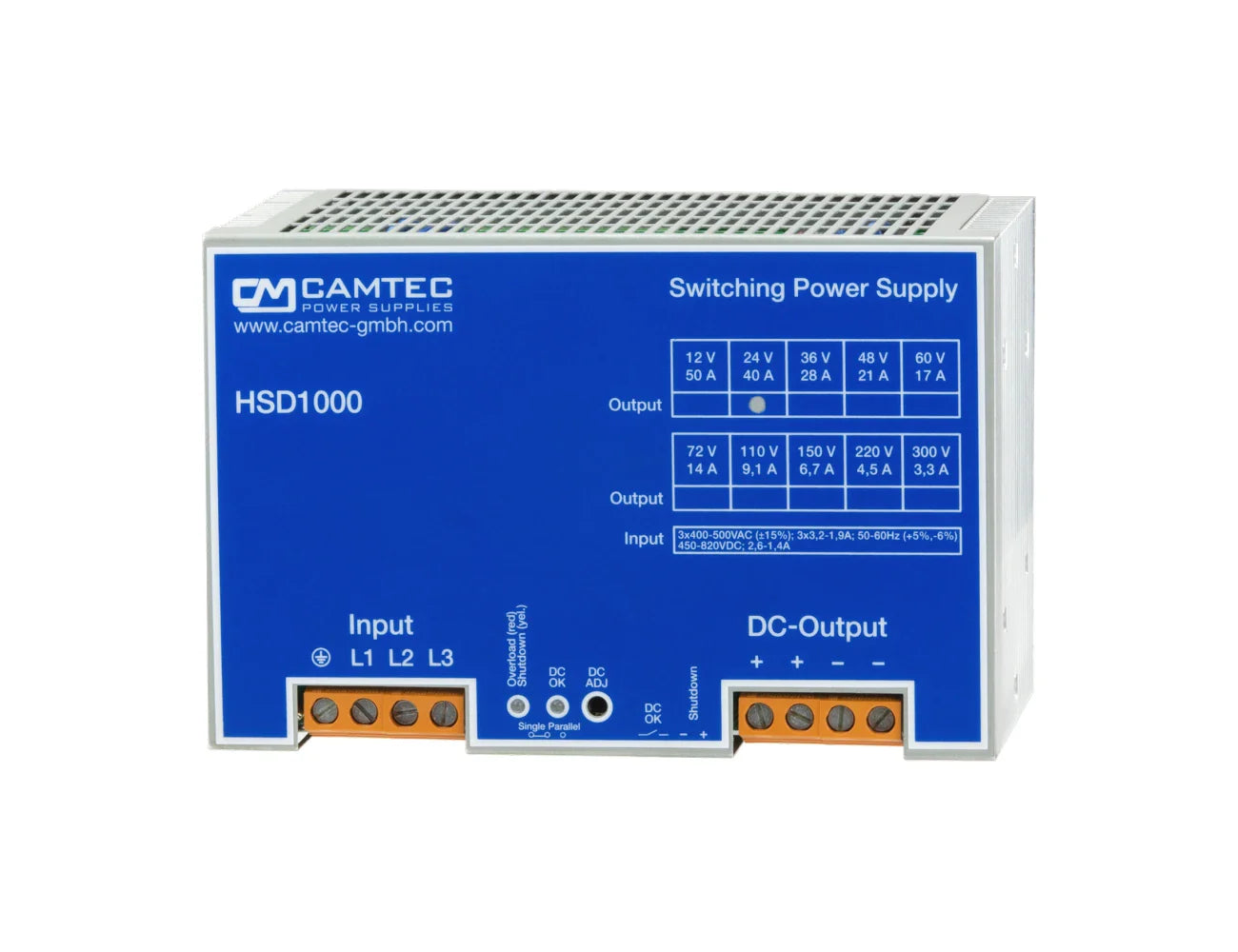 Camtec HSD10001 SERIES  AC/DC Power Supply