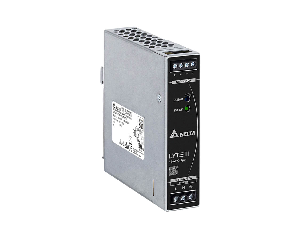 Delta Electronics DRL-48V120W1EN DIN RAIL LYTE II SERIES  AC/DC PSU
