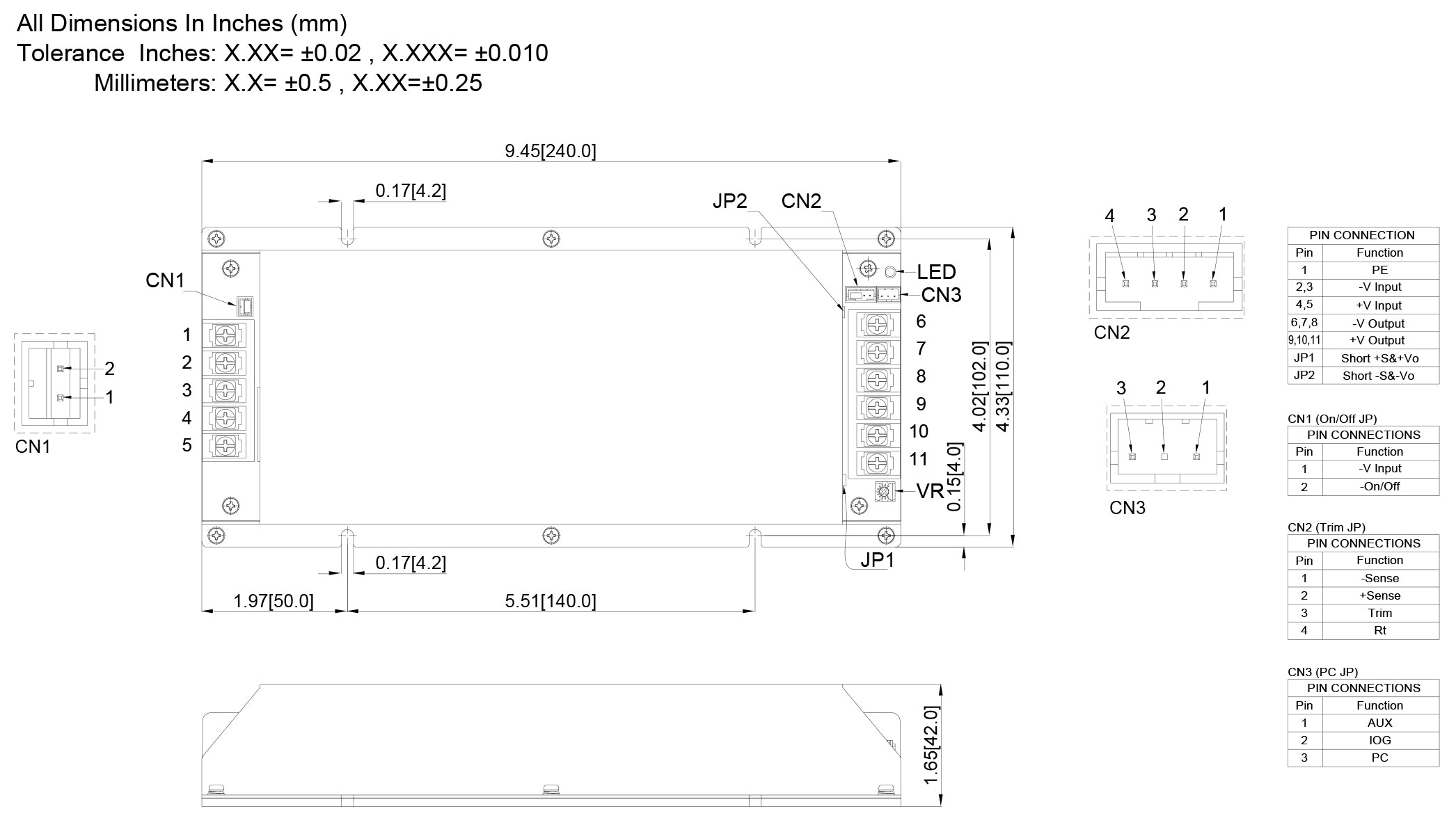 GA_Drawing-CFB600W-110S-CMFD-series