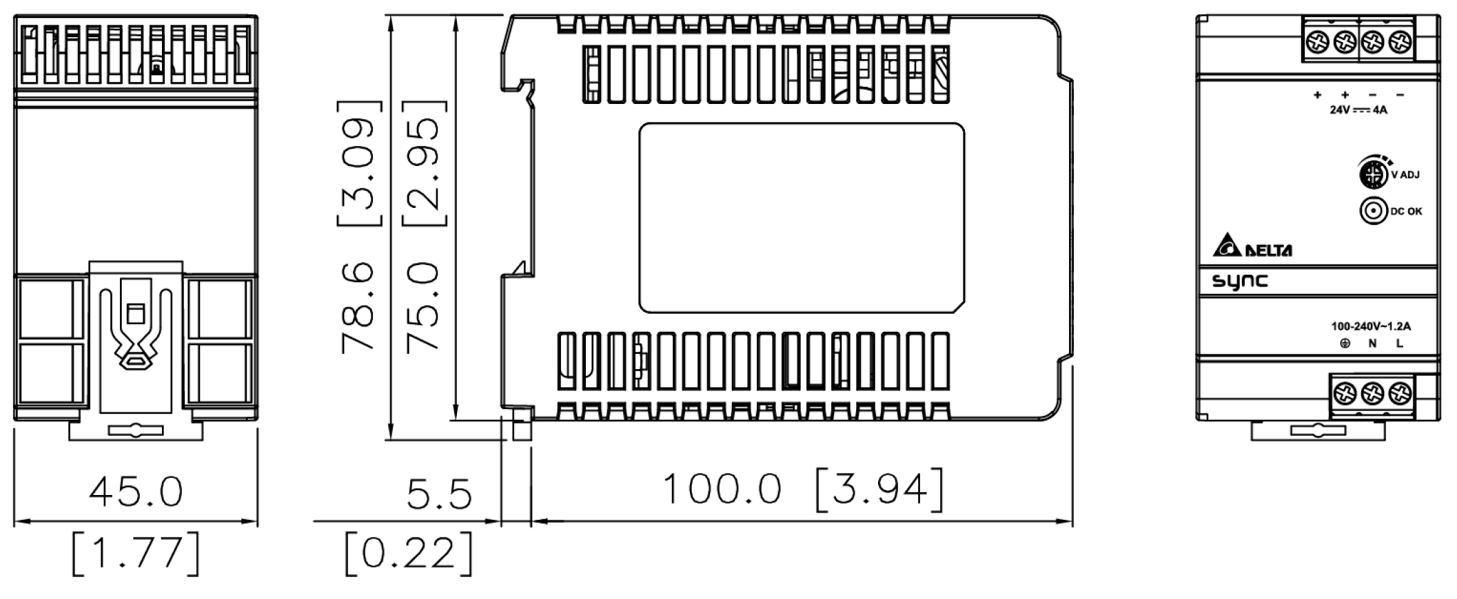 GA_Drawing_DRS-24V100W1AZ