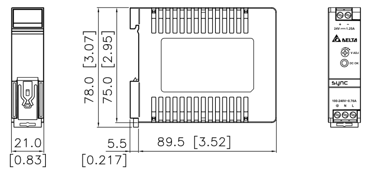 GA_Drawing_DRS-24V30W1AZ