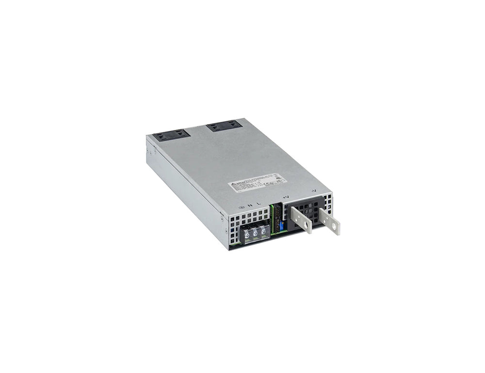 Delta MEB-2K5A series 2500W enclosed medical AC/DC power supply with 5V standby and active current sharing.
