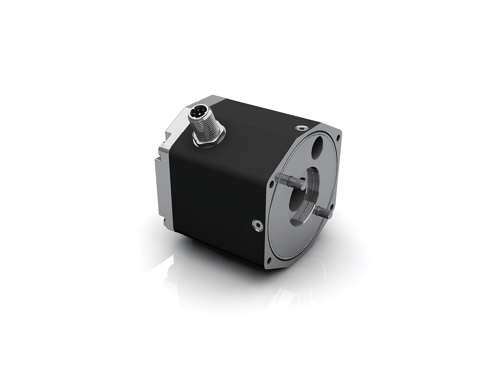 Dunkermotoren AE65 absolute encoder integrated in BG brushless DC motor housing with M12 connector.