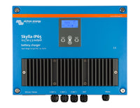 Victron Skylla-IP65 12V 70A charger with three battery outputs viewed from above, IP65-rated enclosure